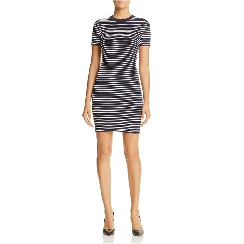 Michael Kors Womens Ottoman Stripe Bodycon Dress, Blue, X-Large Bodycon Midi Dress