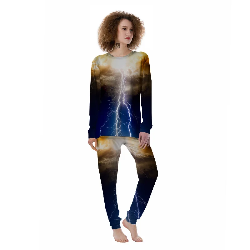 Apocalyptic Lightnings Print Women's Pajamas Best pajama sets for sensitive skin