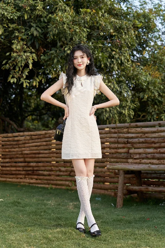 Flying Sleeve Mini Dress for Women New Year's Eve mini dresses