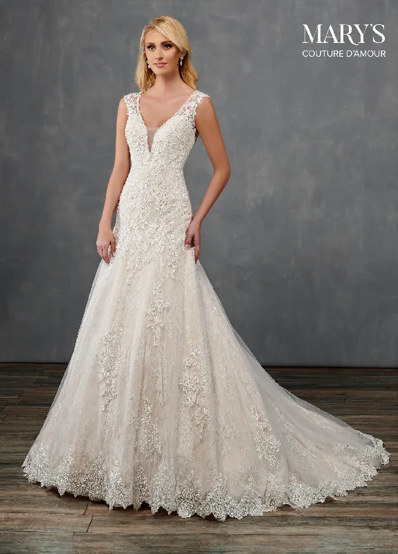 Fitted Lace Wedding Dress by Mary's Bridal MB4105 Timeless Wedding Dress