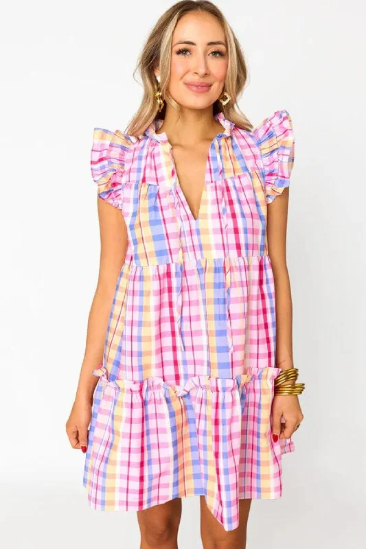 Buddy Love: Aubrey Ruffle Sleve Midi Dress in Gelato Luxury midi dresses