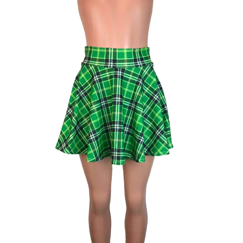 Skater Skirt - Green Plaid Pencil unclassified skirts