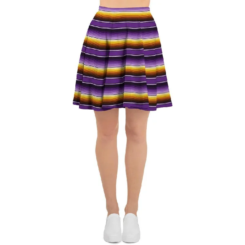 Yellow And Purple Mexican Baja Women's Skirt Elegant evening unclassified skirts