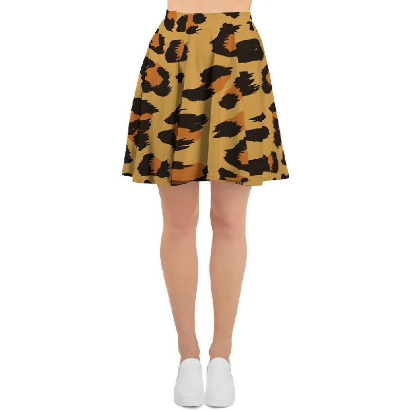 Yellow Cheetah Women's Skirt Asymmetrical unclassified skirts