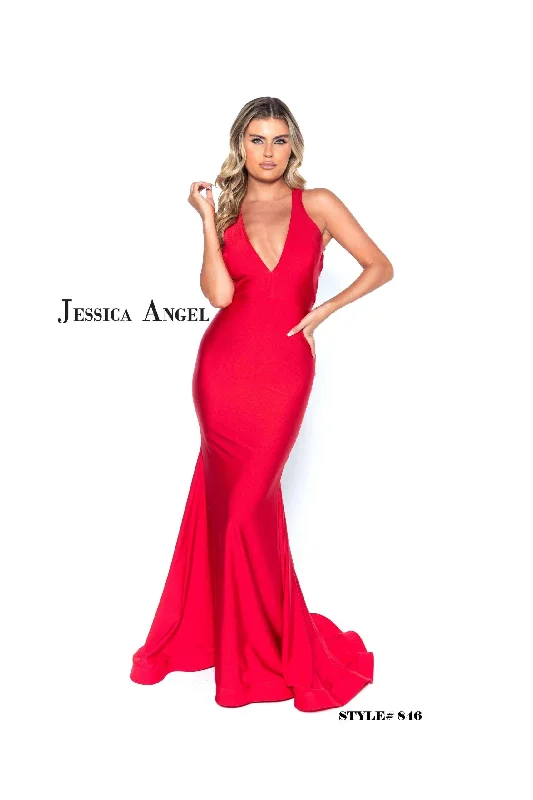 Jessica Angel Halter Long Formal Dress 846 Trendy maxi dresses under $50