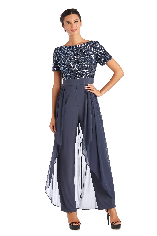 R&M Richards 7632 Long Formal High Low Jumpsuit Elegant maxi dresses