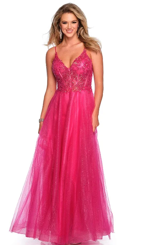 Dave & Johnny 11243 - Embellished Corset V-Neck Prom Gown Versatile party dresses for any occasion