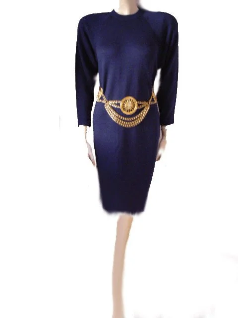 *BEAUTIFUL VINTAGE T. JOHN SANTANA KNIT DRESS IN NIGHTFALL Graduation unclassified dresses