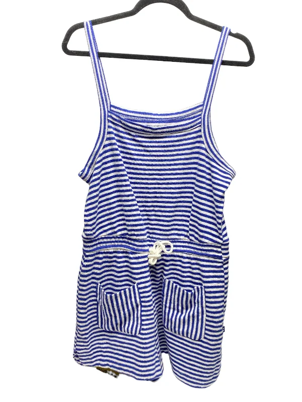 Blue & White Romper Free Assembly, Size M Petite unclassified dresses