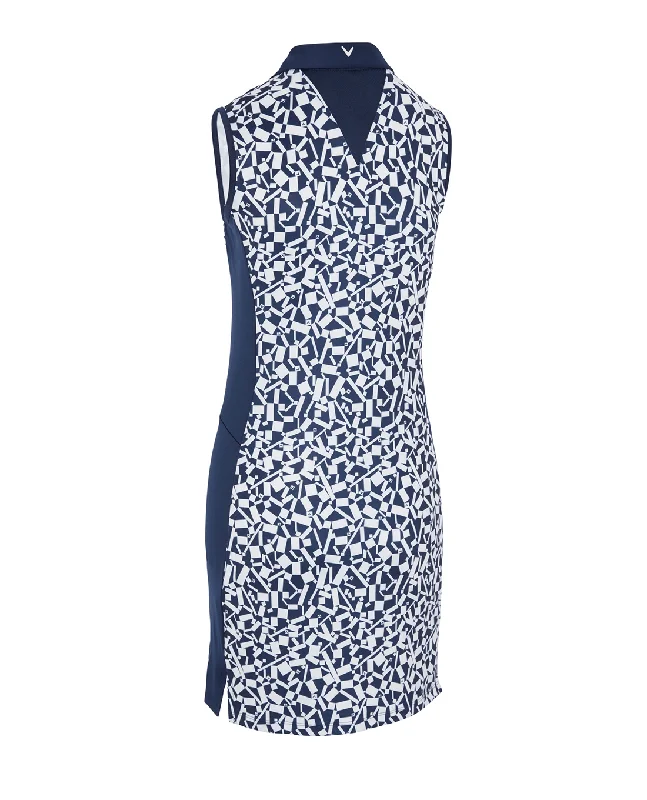 CALLAWAY Two-Tone Geo Sleeveless Dress CGDSE006 Peacoat Navy Corset unclassified dresses