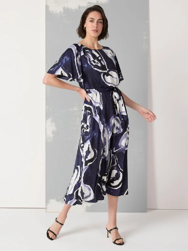 Nic + Zoe Watercolor Vines Jeni Indigo Dress Plus size unclassified dresses