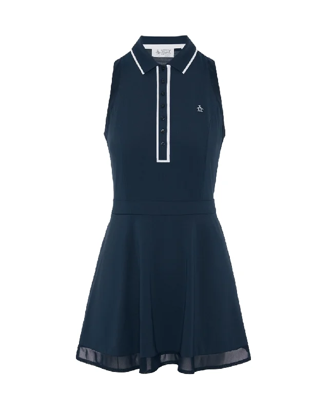 SIZE XL - ORIGINAL PENGUIN Veronica Sleelevess Dress OGDSE054 Navy Halter unclassified dresses