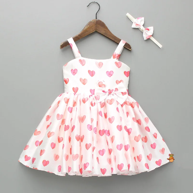 Pre Order: Heart Printed Strappy Dress And Bowie Headband ASOS floral dresses