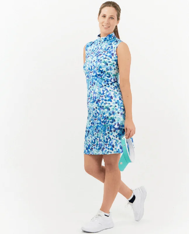 PURE GOLF Miley Sleeveless Dress 310 Dappled Ocean Affordable unclassified dresses