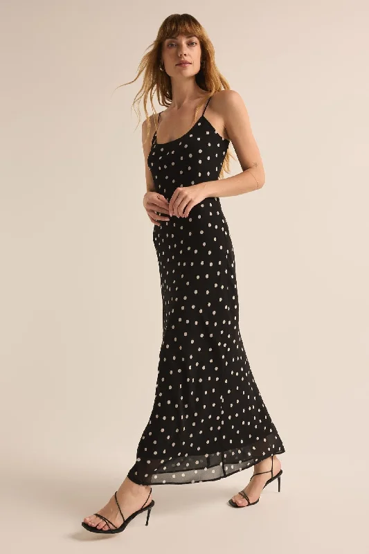 Z SUPPLY Cecily Polka Dot Crepe Slip Dress Breathable unclassified dresses