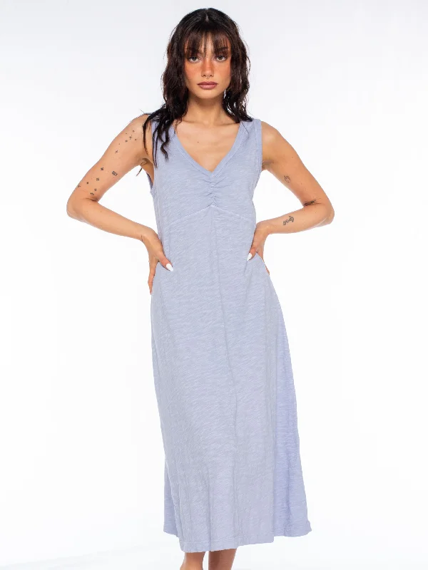 Femme Tank Dress with Gathered Bust Casual Chic Tank Dress