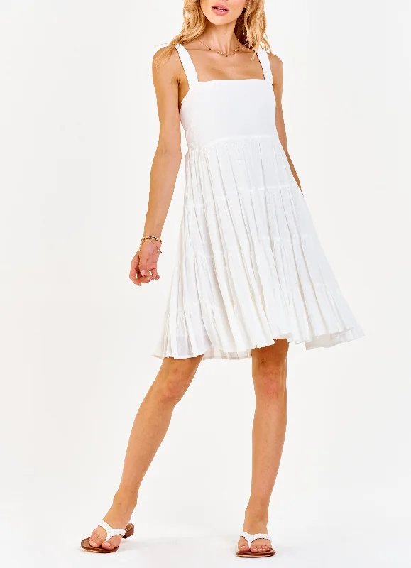 FAYE STRAP TANK DRESS WHITE Trendy Tank Dress