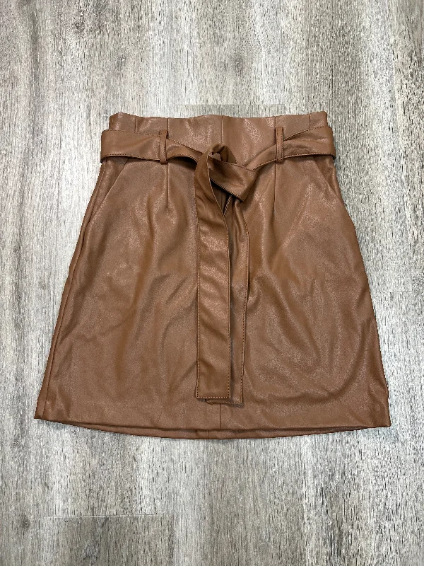 Skirt Mini & Short By Banana Republic In Brown, Size: Xs High-waist Denim Skirt