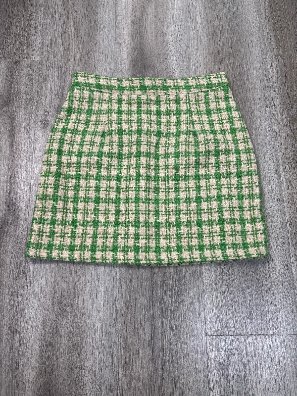 Skirt Mini & Short By Fashion On Earth In Green, Size: M Pleated Mini Denim