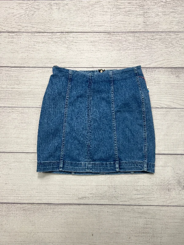 Skirt Mini & Short By Free People In Blue Denim, Size: 6 Cozy Denim Mini Skirt