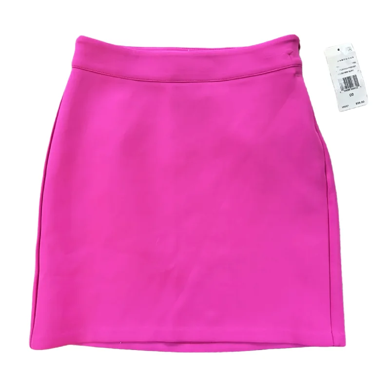 Skirt Mini & Short By Good American In Pink, Size: 00 Tie Waist Mini Skirt