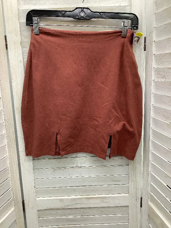 Skirt Mini & Short By La Hearts In Orange, Size: M Cozy Denim Mini Skirt