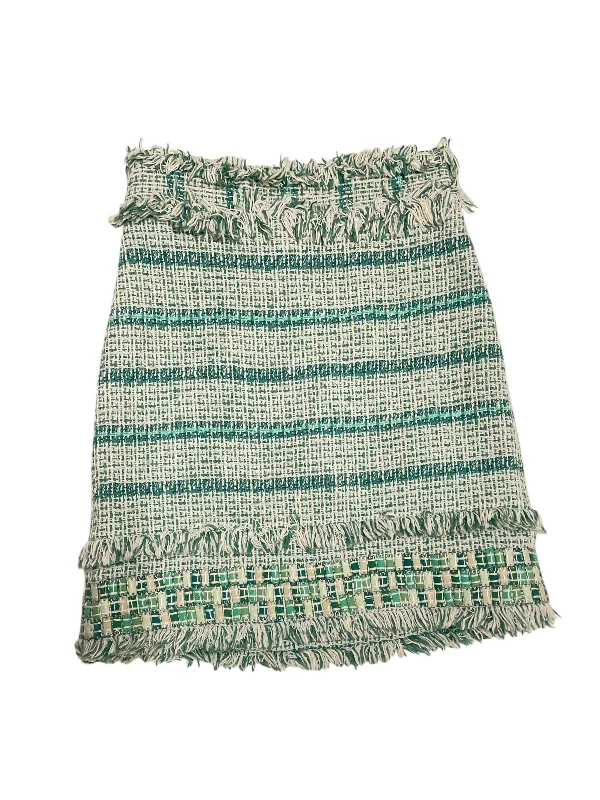 Skirt Mini & Short By Tory Burch In Tweed, Size: Xs Classic Denim Mini