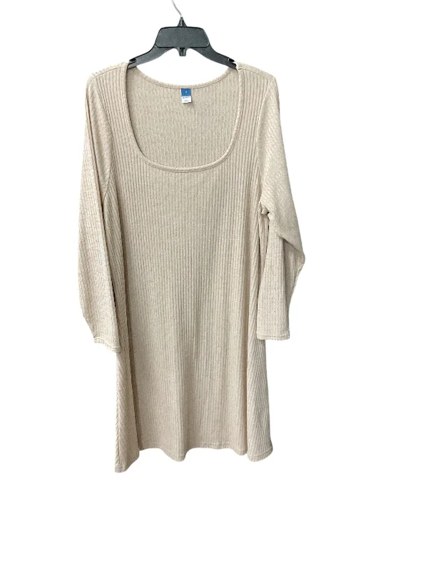 Dress Sweater By Old Navy In Tan, Size: 2x Layered Sweater Dress