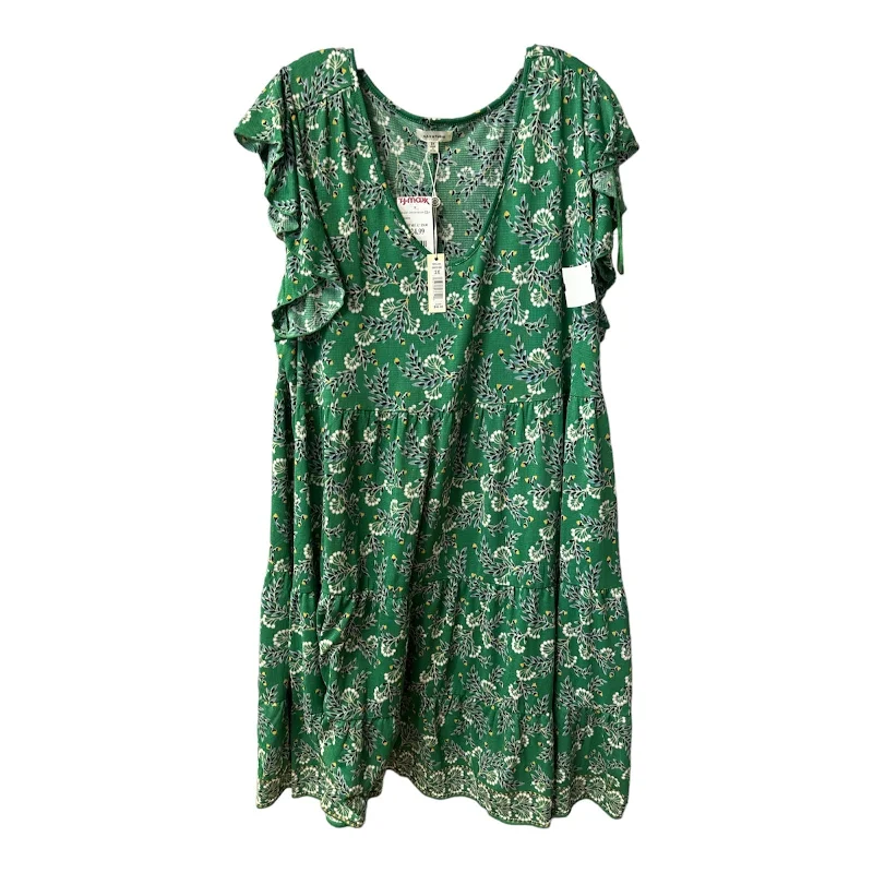 Green Dress Casual Midi Max Studio, Size 3x Midi Skirt Blouse