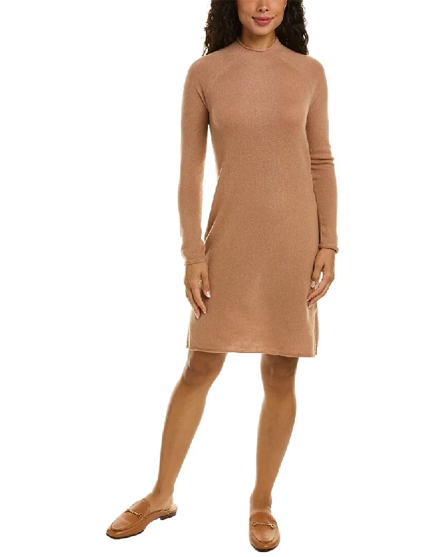 InCashmere Raglan Cashmere Sweaterdress Cozy Sweater Gown