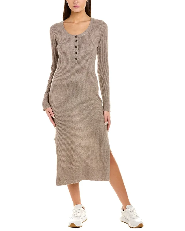 NAADAM Ribbed Wool & Cashmere-Blend Sweaterdress Chunky Knit Sweater