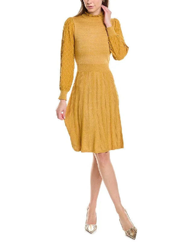 Nanette Nanette Lepore Mock Sweaterdress Ribbed Sweater Dress