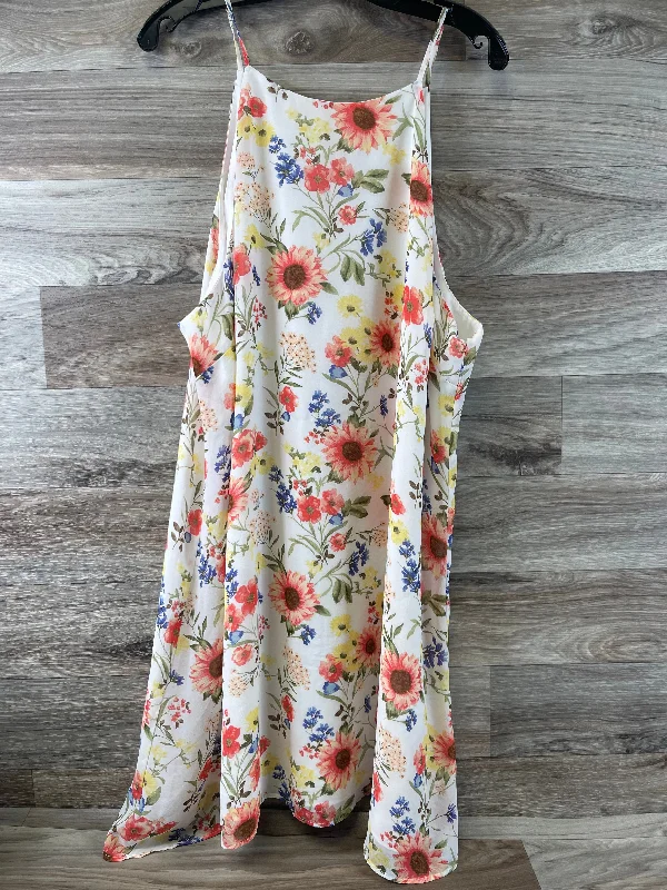 Orange & Yellow Dress Casual Midi Forever 21, Size 3x Everyday Midi Skirt