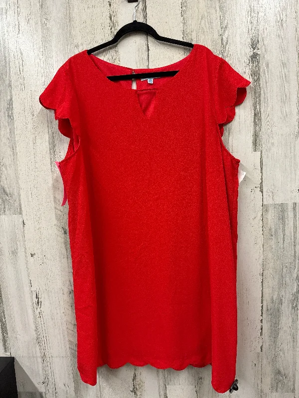 Red Dress Casual Midi She + Sky, Size 2x Cozy Midi Skirt