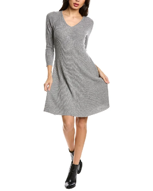 sofiacashmere A-Line Cashmere Sweaterdress Cozy Winter Dress