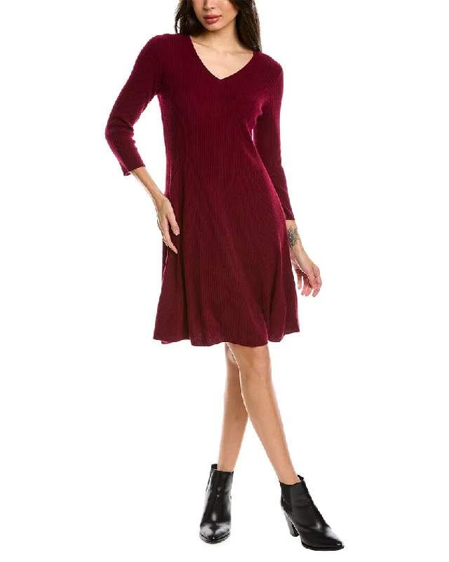 sofiacashmere A-Line Cashmere Sweaterdress Sleek Sweater Dress