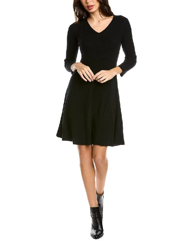 sofiacashmere A-Line Cashmere Sweaterdress Loose Sweater Dress