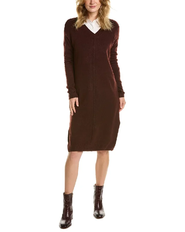 Vince Camuto Side Slits Sweaterdress Warm Wool Sweater