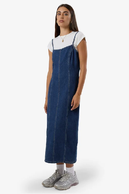 Thrills Rory Denim Dress Union Blue Comfy Denim Skirt