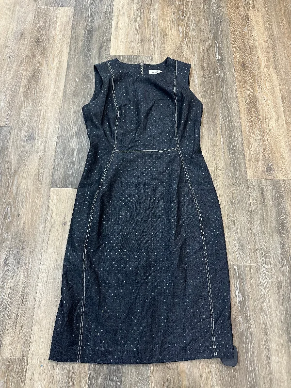 Dress Work By Calvin Klein In Blue Denim, Size: 6 Patchwork Denim Skirt