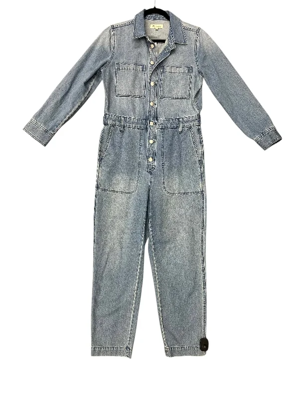 Jumpsuit By Madewell In Blue Denim, Size: M Denim Skirt Flare