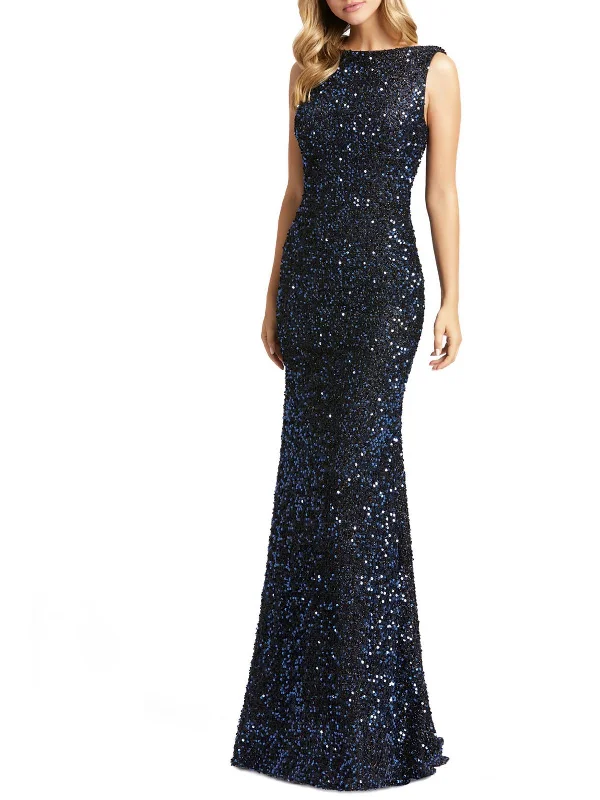 Plus Womens Sequined Evening Wear Evening Dress Glitter Sequin Dress