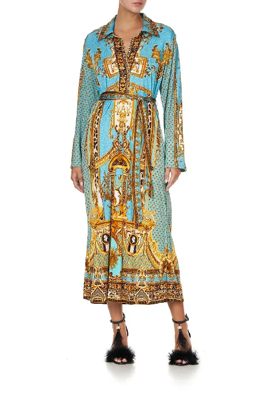 JERSEY SHIRT DRESS DRIPPING IN DECADENCE Shirt Dress Casual