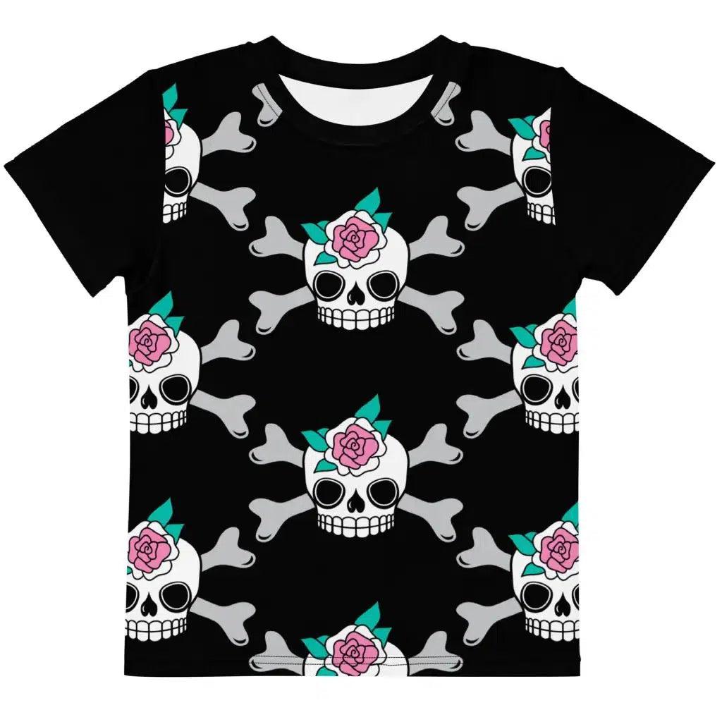 SKULLROSE black - Kid's T-shirt Midi Shirt Dress